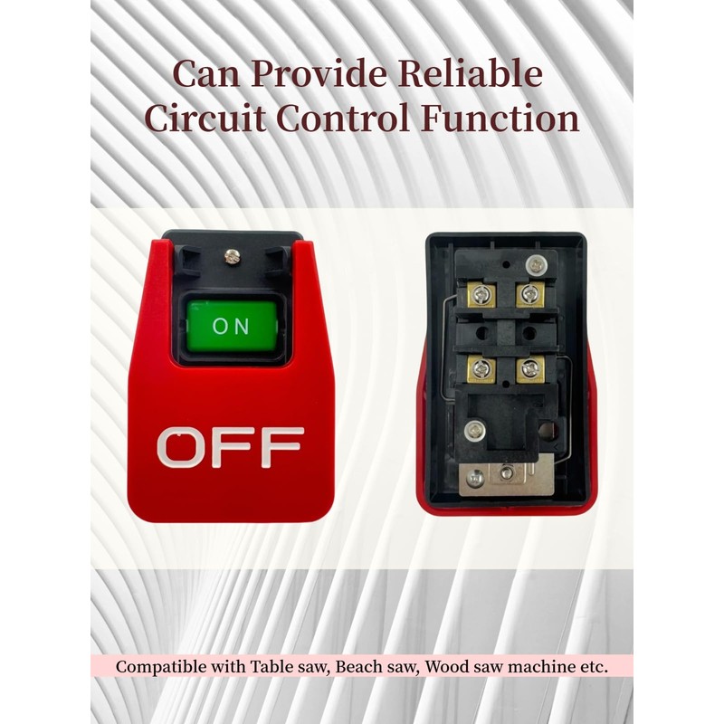 HY56 220V 20A Table Saws Pushbutton Switch Compatible with Table