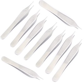 OdontoMed2011® 10 PCS DENTAL ADSON DRESSING TWEEZERS 12CM FORCEPS SERRATED TIP PICKING PLIERS ODM