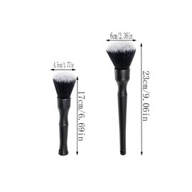 Changyeah Car Detailing Brush, Pack of 2 Detailing Brushes, Premium 1+1 Detailing Set, Brush Car Cleaning, Chemical Resistant, Ideal for Cockpit Interior Fittings, for Automotive Interiors, Furniture