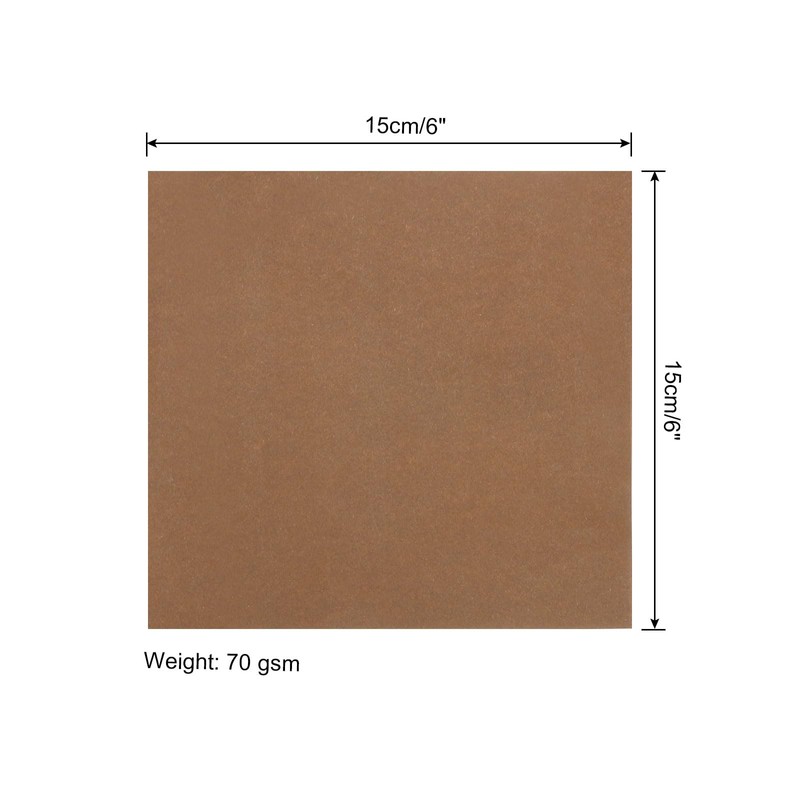 MECCANIXITY 50 Sheets Origami Paper Double Sided Light Brown 6x6