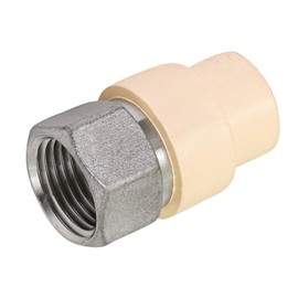 Supply Giant TTDQG400 Female x CPVC Adapter Transition Pipe Fitting Durable Over Molded One-Piece Design 2 in Stainless Steel, 2