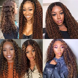 P430 Human Hair Brown Bundles Ombre Deep Wave Bundle Chocolate And Brown Human Hair 8 10 12 Inch Two Tone Soft And Healthy Extensions Highlight Deep Bundle