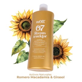 Shampoo Reconstrucktor 07 Wott 740 Ml Hidrata Y Fortalece
