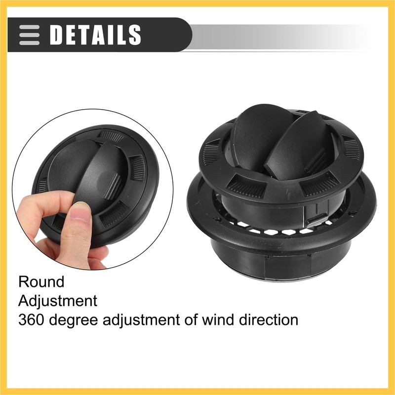 REPAIROCK Universal Dashboard Air Conditioning Outlet Vent Round Air Vent