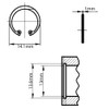 13mm Internal Circlips for Bores Retaining Rings Snap CirClip Phosphated