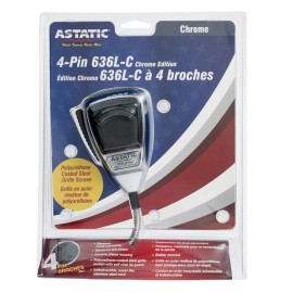 Universal ASTATIC 636L-C 302-10187 4-Pin Noise-Cancelling Microphone (Chrome) Brand New