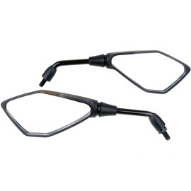 MotorToGo 1Pair Black Motorcycle Rear View Mirrors Compatible for KTM 690 SMC R