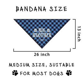 Big Brother 2026 Bandana for Dog Gender Reveal Bandana Pregnancy Announcement Photo Prop for Dog Lover Pet Scarf Accessories for Small Medium Large Dog