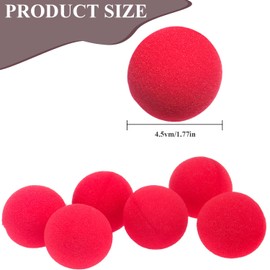 Prmape Pack of 10 Red Sponge Balls, Magic Sponge Balls, Soft Sponge Ball, Soft Red Sponge Softball, Magic Street Classic Comedy Trick Props