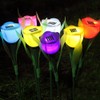 6 Pcs Outdoor Solar LED Light Garden Solar Tulip Flower