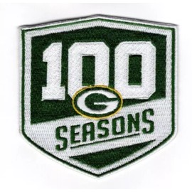 🧀2018 GREEN BAY PACKERS 100 Seasons Commemorative Iron-on Football Jersey PATCH