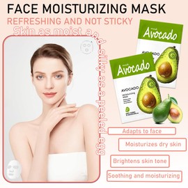 10 Pcs Facial Sheet Face Mask Set,Hydrating Face Mask Sheets Set For All Skin Types(T)