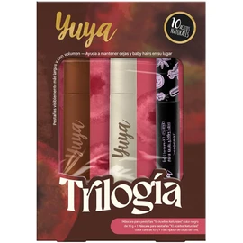 Yuya Trilogía - Máscara 10 Aceites Esenciales Negra+ Máscara 10 Aceites Café + Gel Fijador para Cejas