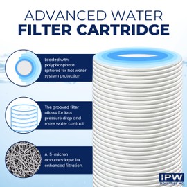IPW Industries Inc. |The Heater Treater 20 5-Micron Sediment Filter & Corrosion and Scale Inhibitor Cartridge - Ideal for Tankless Water Filter and Traditional Water Filtrations