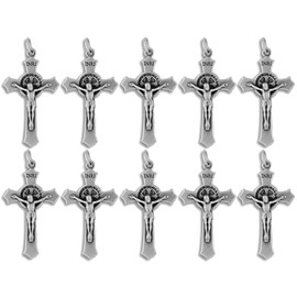 35mm Saint Benedict Rosary Crosses - Pack of 10