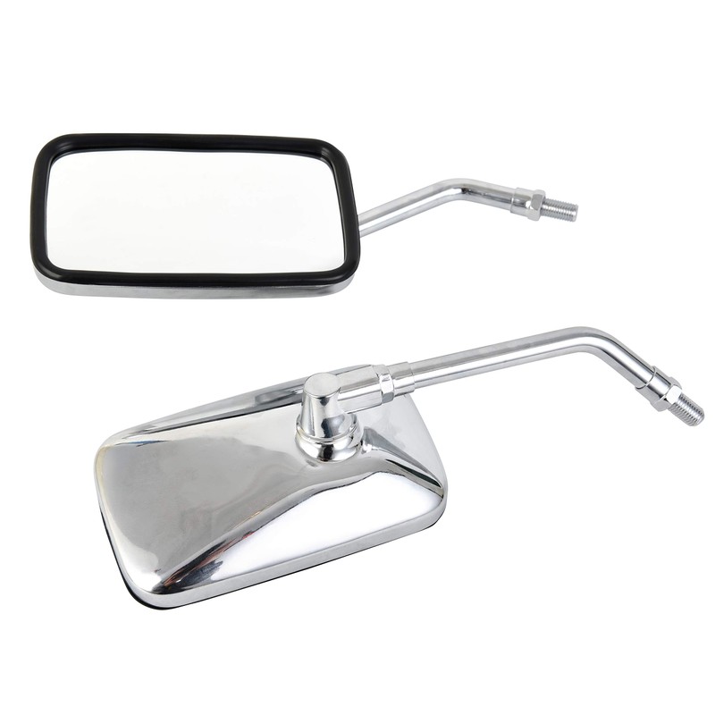 10 mm Bolt Chrome Motorcycle Universal Handlebar Rear view Side