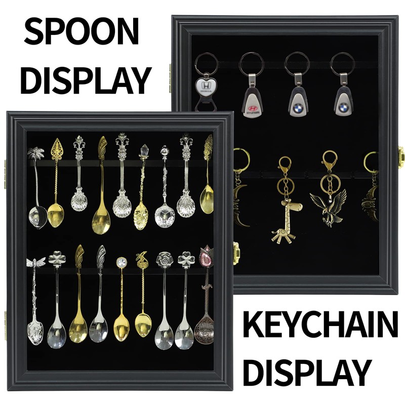 COMSREV 18 Souvenir Tea Spoon Display Case Wall Mount Lockable