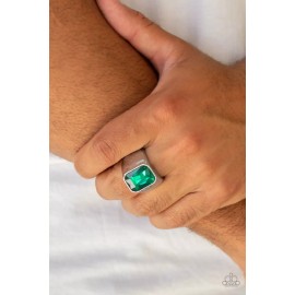 Paparazzi Scholar Men's Green Ring - SMOKE AND PET-FREE HOME