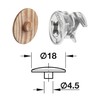 cyclingcolors Rastex Minifix 15 Screw Caps 18 mm Pine Wood
