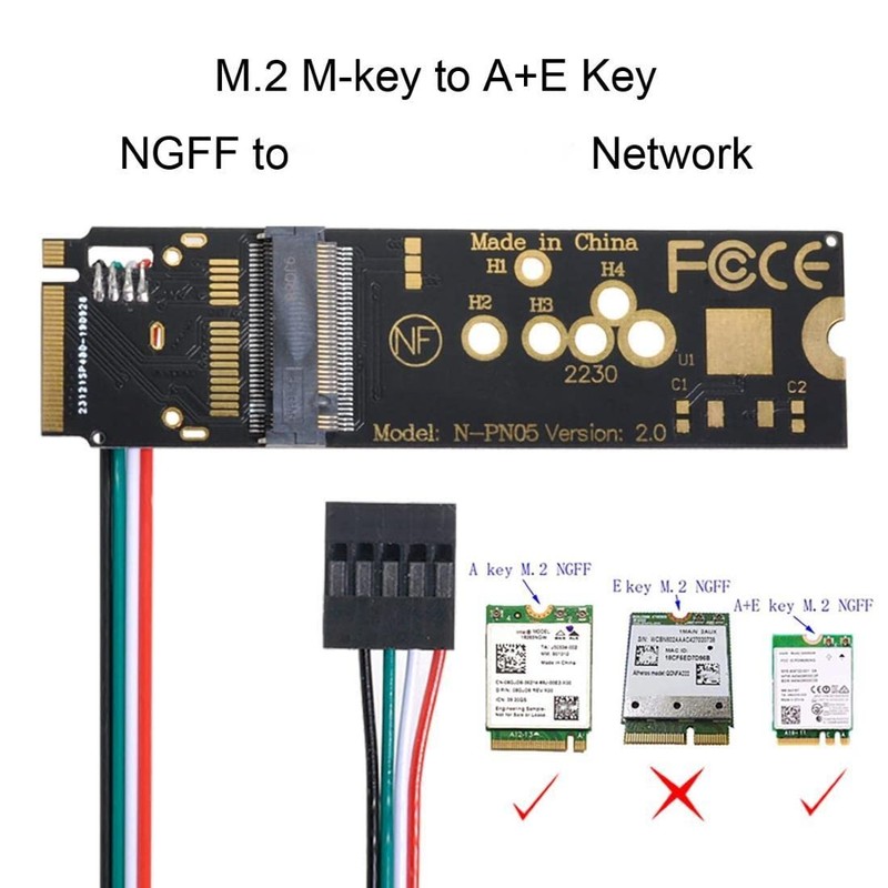 chenyang CY NGFF Key-A/E Wireless Card to PCI-E M.2 NGFF