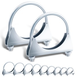 Tanstic 2 x 3 inch U-bolt clamp, exhaust U-clamp, silencer, U-bolt, exhaust clamps, heavy duty U-bolt clamps for silencer, pipe