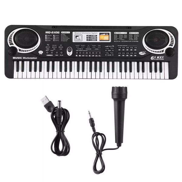 Kids 61 Key Electric Piano with Mic Digital Electronic Keyboard