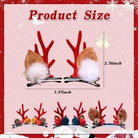 KUBDPQOR Charming Christmas Hair Accessories - Deer Antlers Hair Clip, Christmas Decoration, Hair Accessory & Christmas Women's Accessories