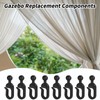 Lyreh 50pcs Plastic Hooks for Gazebo Curtains, Invisible Curtain Track