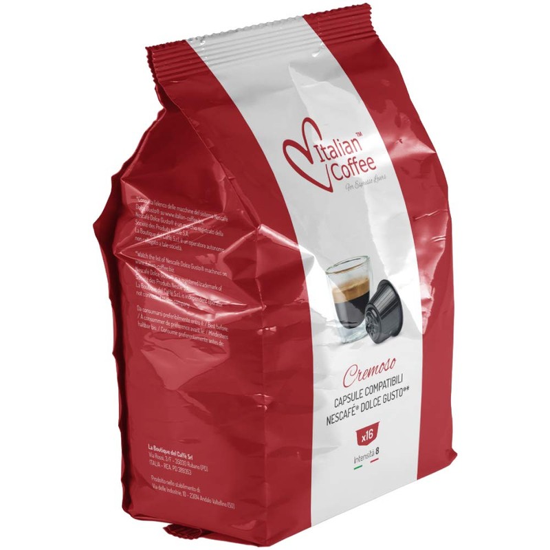 Italian Coffee capsules compatible with Nescafe Dolce Gusto machines, Espresso