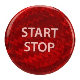Push Start Button Cover Carbon Fiber Ignition Switch Button Cover Trim Replacement for GTR R35 2008‑2016 Red