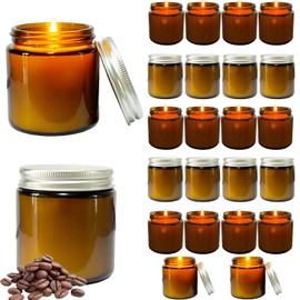 Veiuwa 24 Pcs 4 Oz Mini Soy Candles,Coffee Scented Candles Set,Bulk Aromatherapy Candle,Great Stress Relieving Scented Candle for Girls as a Gift for Birthdays, Weddings and More!