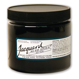 Jacquard Acid Dye - Teal - 8 Oz Net Wt - Acid Dye for Wool - Silk - Feathers - and Nylons - Brilliant Colorfast and Highly Concentrated
