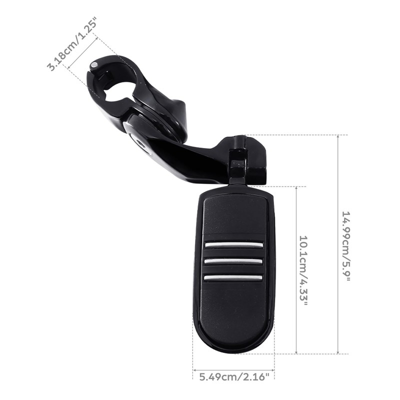 XFMT Black 1-1/4" 32mm Motorcycle Short Angled Highway Engine Guard