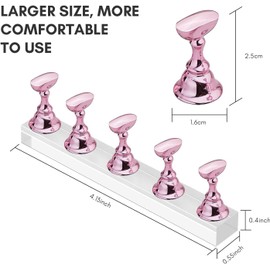 Flycppo Nagel Display Ständer,2 Sets Nagel Stander,Acryl Nagelständer Nagelübungsständer Magnetische Nagelspitzen Halter Nagel Aufdrück Nägel Tipps Halter für Nagelspitzen Übung