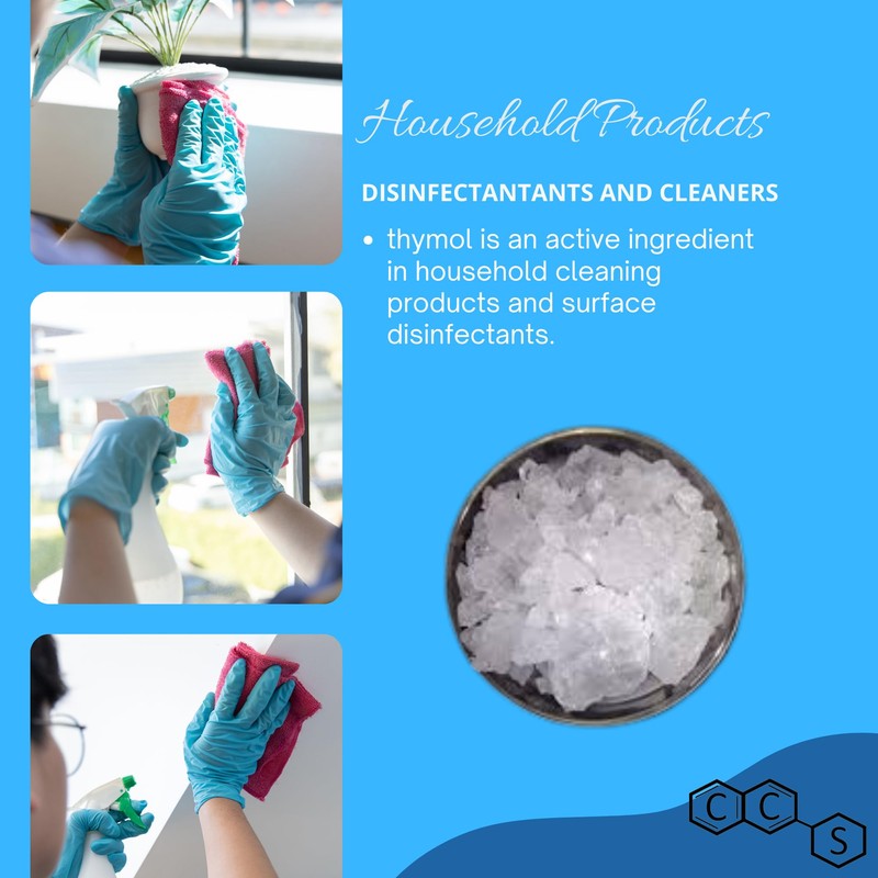 CCS CONSOLIDATED CHEMICAL & SOLVENTS Thymol Crystals High Purity Aroma