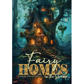 Fairy Homes in the Swamp Coloring Book for Adults: Whimsical Houses Coloring Book | Grayscale Fairy Houses Coloring Book for Adults in Water| 52 p|