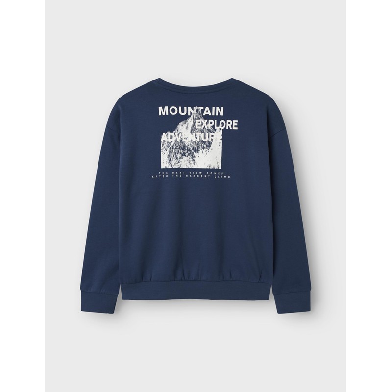 NAME IT Nkmorville LS RLX Sweat Bru Box, Blu (Insignia