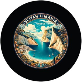 Seitan Limania Greece Souvenir-Home Decoration Coaster Paper 4 Pack