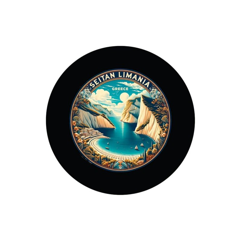 Seitan Limania Greece Souvenir-Home Decoration Coaster Paper 4 Pack