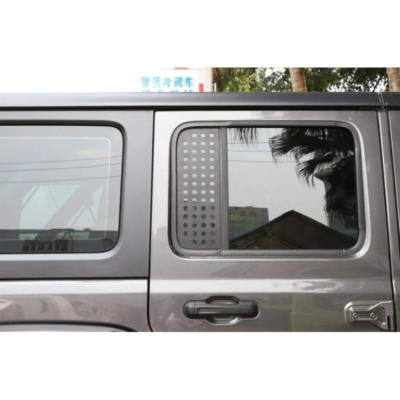 SDeelCase Black Off-Road Tactical Quarter Window Cover trim For 18-UP