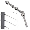 Deck Man 1/8 Inch T316 Stainless Steel Adjustable Cable Railing Kit/Hardware for 1.5 Inch Metal Post，Marine Grade (12 Pack)