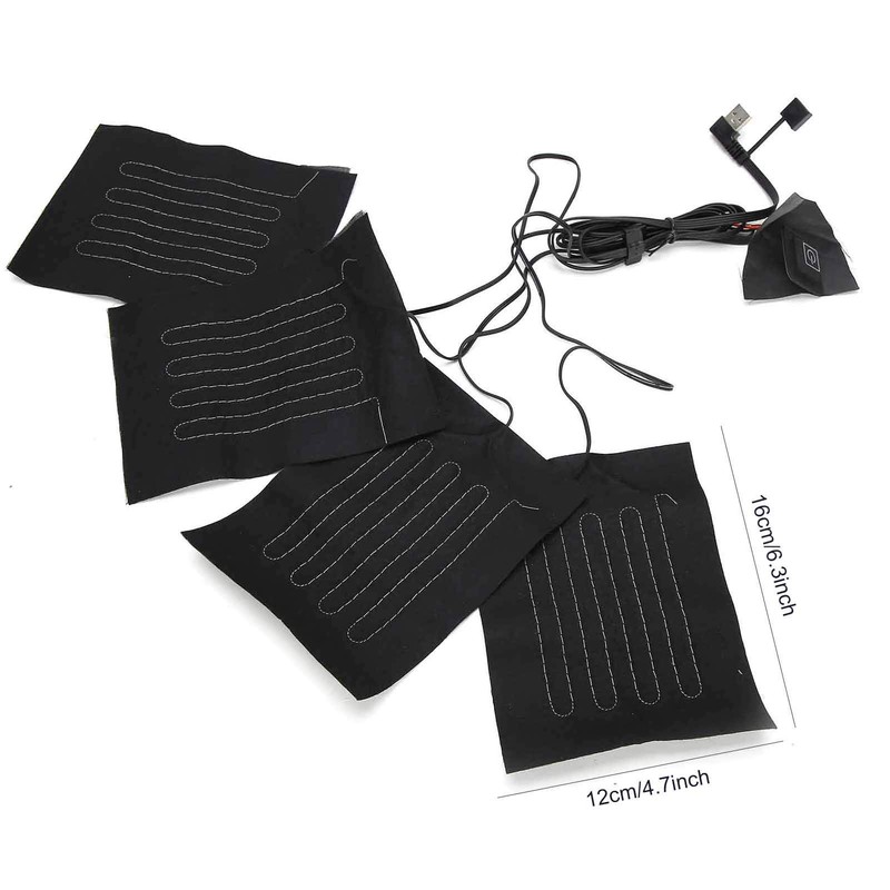 Clothes Heating Mat Vest Heat Pad Winter Electric Adjustable 3