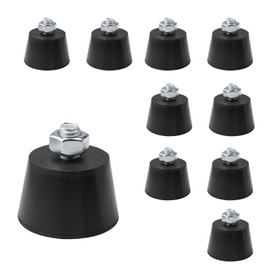 LWLWA Rubber Furniture Feet Screw-on, 10 Pieces Rubber Feet for Furniture, Stainless Steel Rubbered Buffer M8, Heightened Furnitures Feets, Non-Slip, Suitable for Furnitures Fitness Equipment