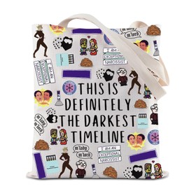ZJXHPO Movie Inspired Tote Bag TV Show Merch This is Definitely the Darkest Reusable Grocery Shopping Bag (Time Tote)