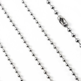 XIYAOXI 3mm Ceiling Fan Pull Chain Extender Light Chain Pulls Extenders Great Pulling Force Stainless Steel with 10 Matching Connectors 2 Styles (120 Inch,Silver,1 Pack)