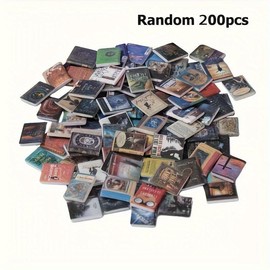Anxiety Bookshelf 100/200pcs Mini Books Mini Bookshelf Ornament Miniature Bookshelf Decor Shake Bookshelf Shake Away Your Anxiety Miniature Book Library for Book Lovers Home Room Office Decor Multicolor - quantity: 200pcs