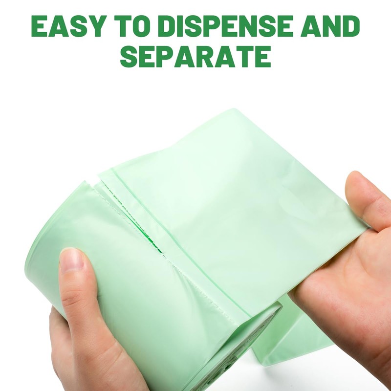 BEIDOU-PAC 4-6 Gallon Flap Tie Compostable Trash Bags, 76 Count,