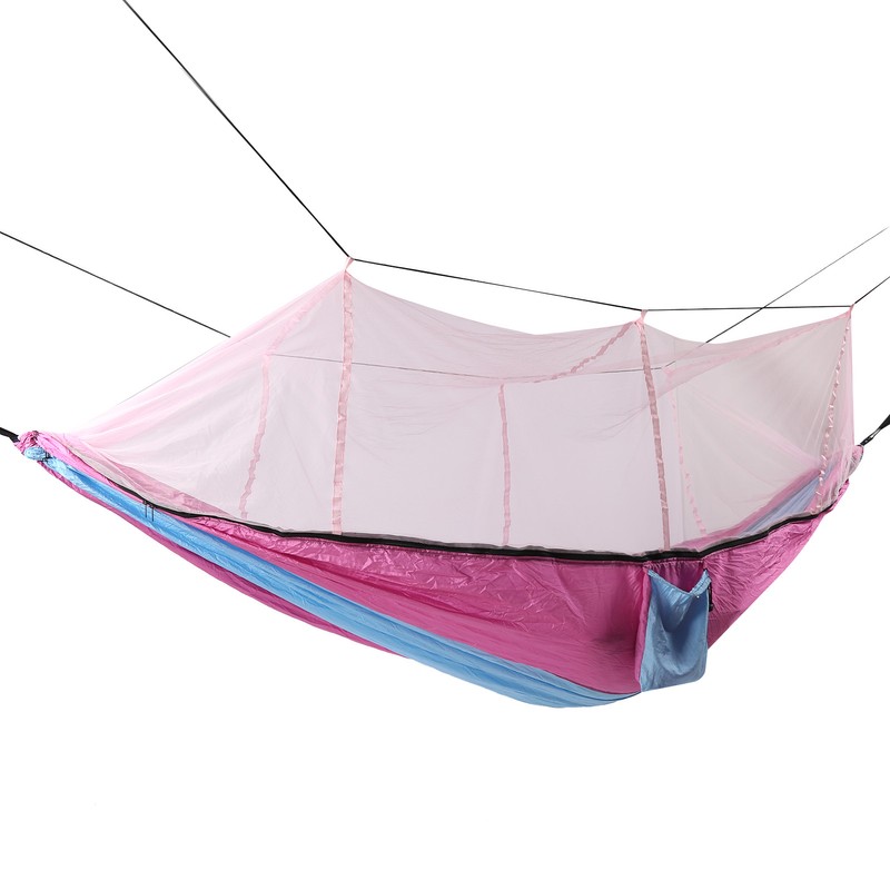Single Double Camping Hammock with Mosquito Net Portable Lightweight Tree