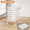6 Tier Utility Rolling Cart with 6 Drawers Multipurpose Rolling