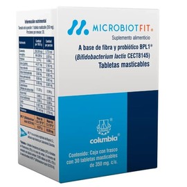 Microbiotfit, Suplemento alimenticio, 30 Tabletas masticables de 350mg